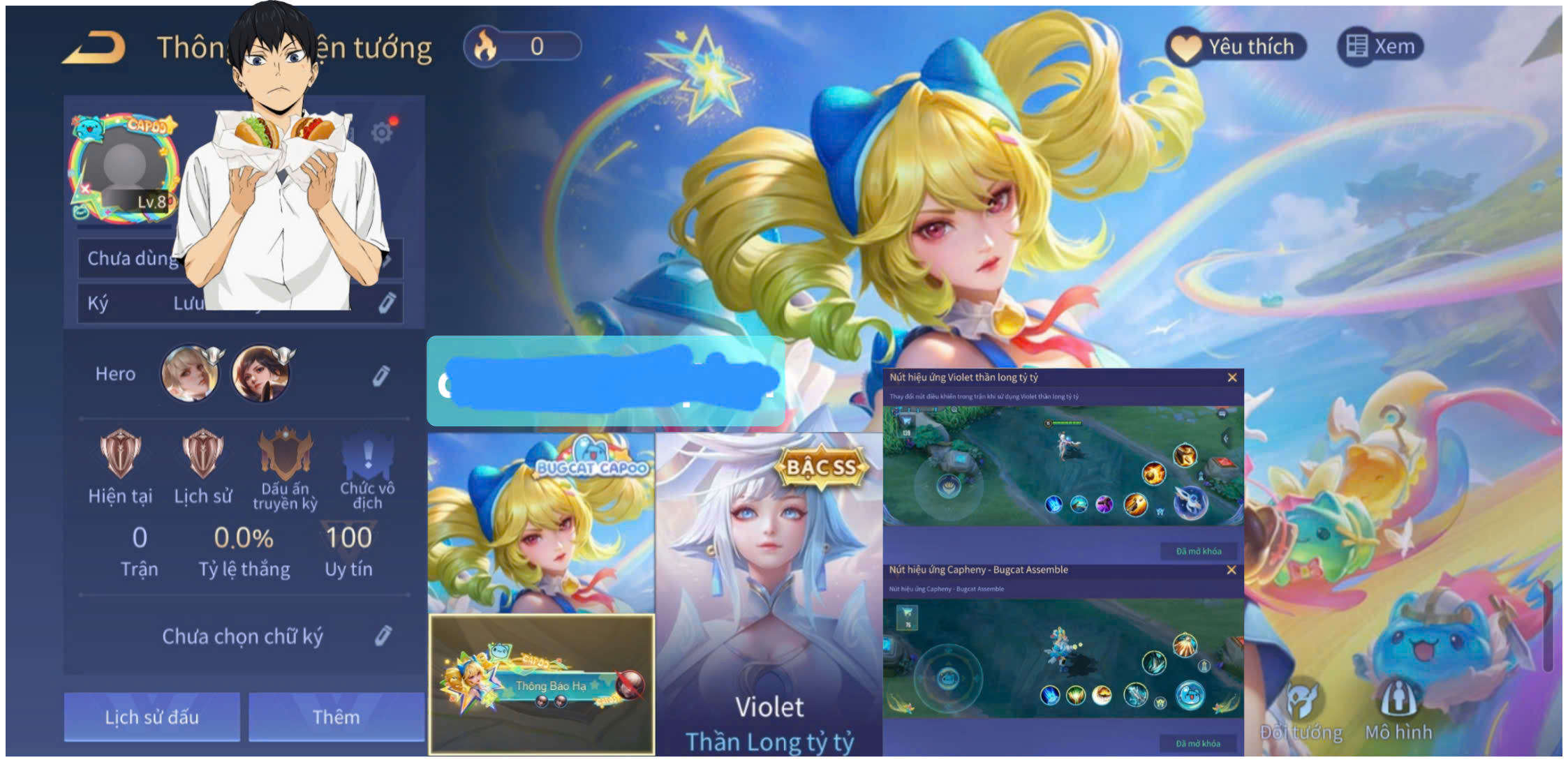 REG CAPHENY BUGCAT ( CÓ NÚT + HIỆU ỨNG HẠ ) KẸP VIO THẦN LONG TỶ TỶ CÓ NÚT BẤM